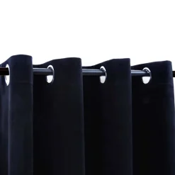vidaXL Gordijn verduisterend met ringen 2 st 140x175 cm fluweel zwart