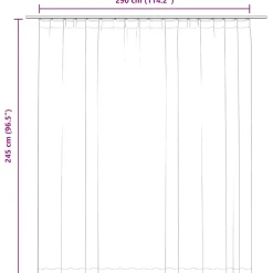vidaXL Gordijn verduisterend met haken 290x245 cm antraciet