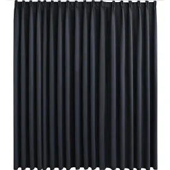 vidaXL Gordijn verduisterend met haken 290x245 cm zwart