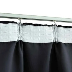 vidaXL Gordijn verduisterend met haken 290x245 cm zwart