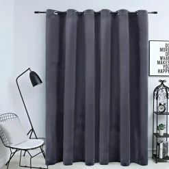 vidaXL Gordijn verduisterend met ringen 290x245 cm fluweel antraciet