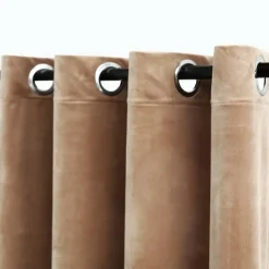 vidaXL Gordijn verduisterend met ringen 290x245 cm fluweel beige