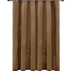 vidaXL Gordijn verduisterend met ringen 290x245 cm fluweel beige