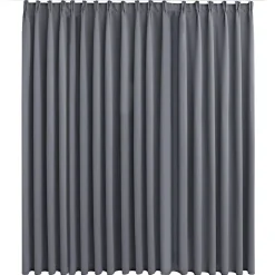 vidaXL Gordijn verduisterend met haken 290x245 cm grijs