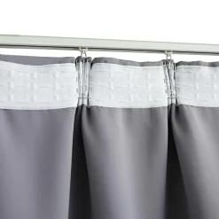 vidaXL Gordijn verduisterend met haken 290x245 cm grijs