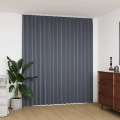 vidaXL Gordijn verduisterend met haken 290x245 cm grijs