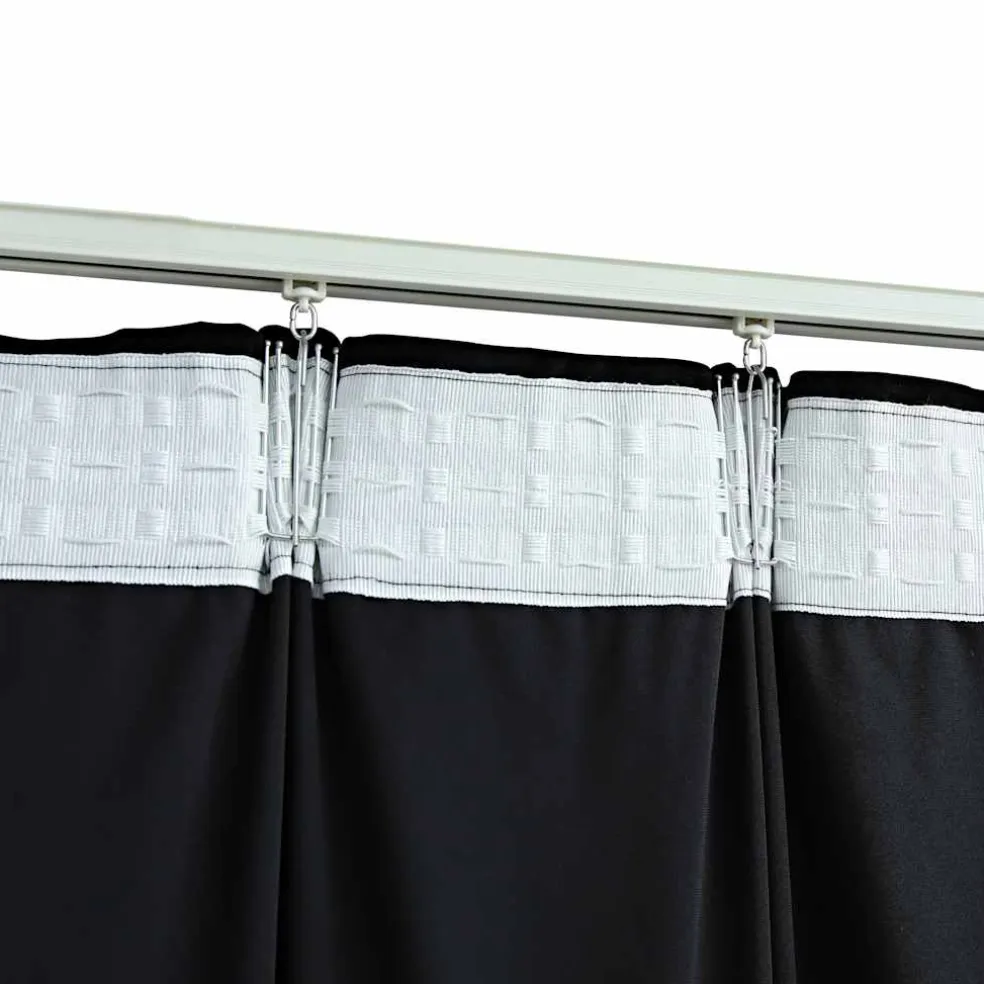 vidaXL Gordijn verduisterend met haken 290x245 cm fluweel zwart