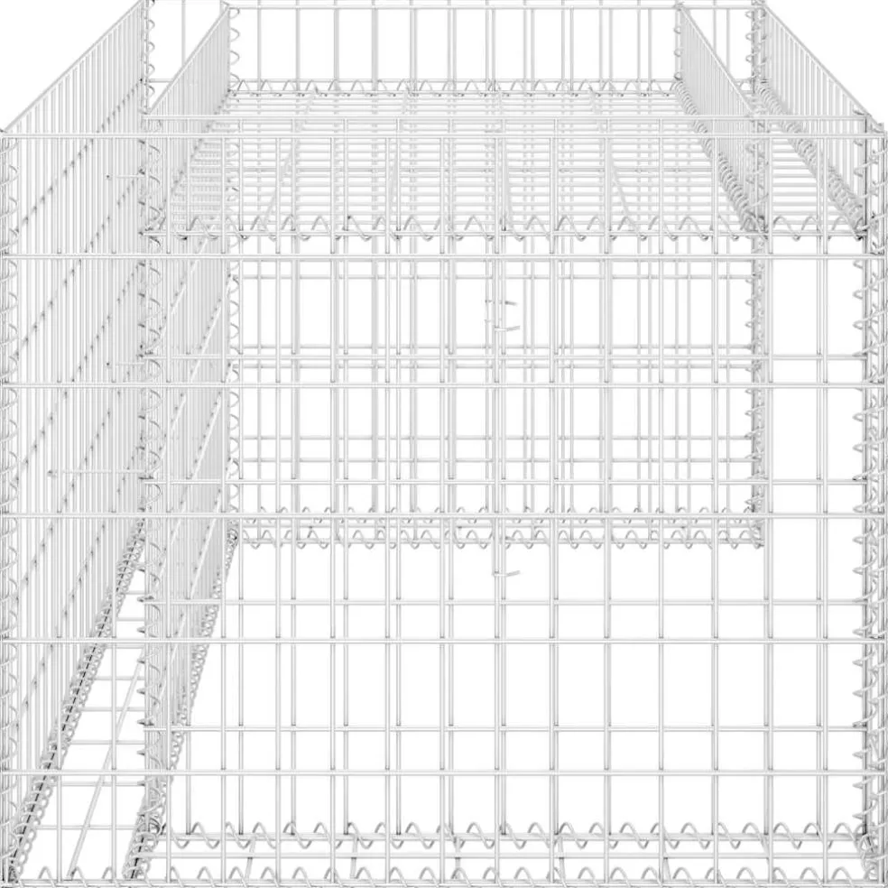 vidaXL Grasmaaieroverkapping met plantenbak 110x80x60cm staaldraad