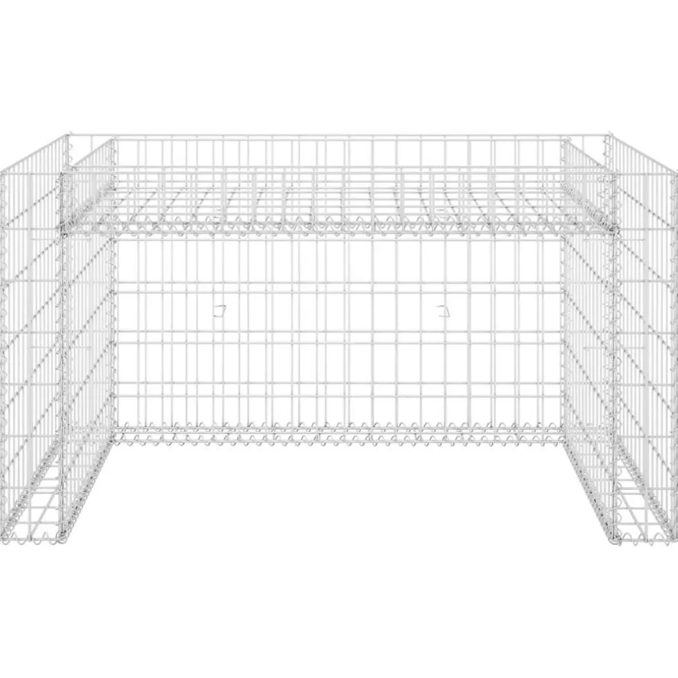 vidaXL Grasmaaieroverkapping met plantenbak 110x80x60cm staaldraad