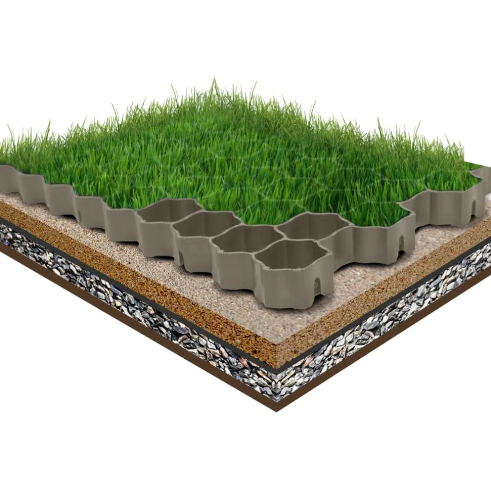 vidaXL Grasroosters 16 st 60x40x3 cm kunststof groen
