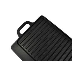 vidaXL Grillplaat gietijzer dubbelzijdig 38x23 cm 2 st