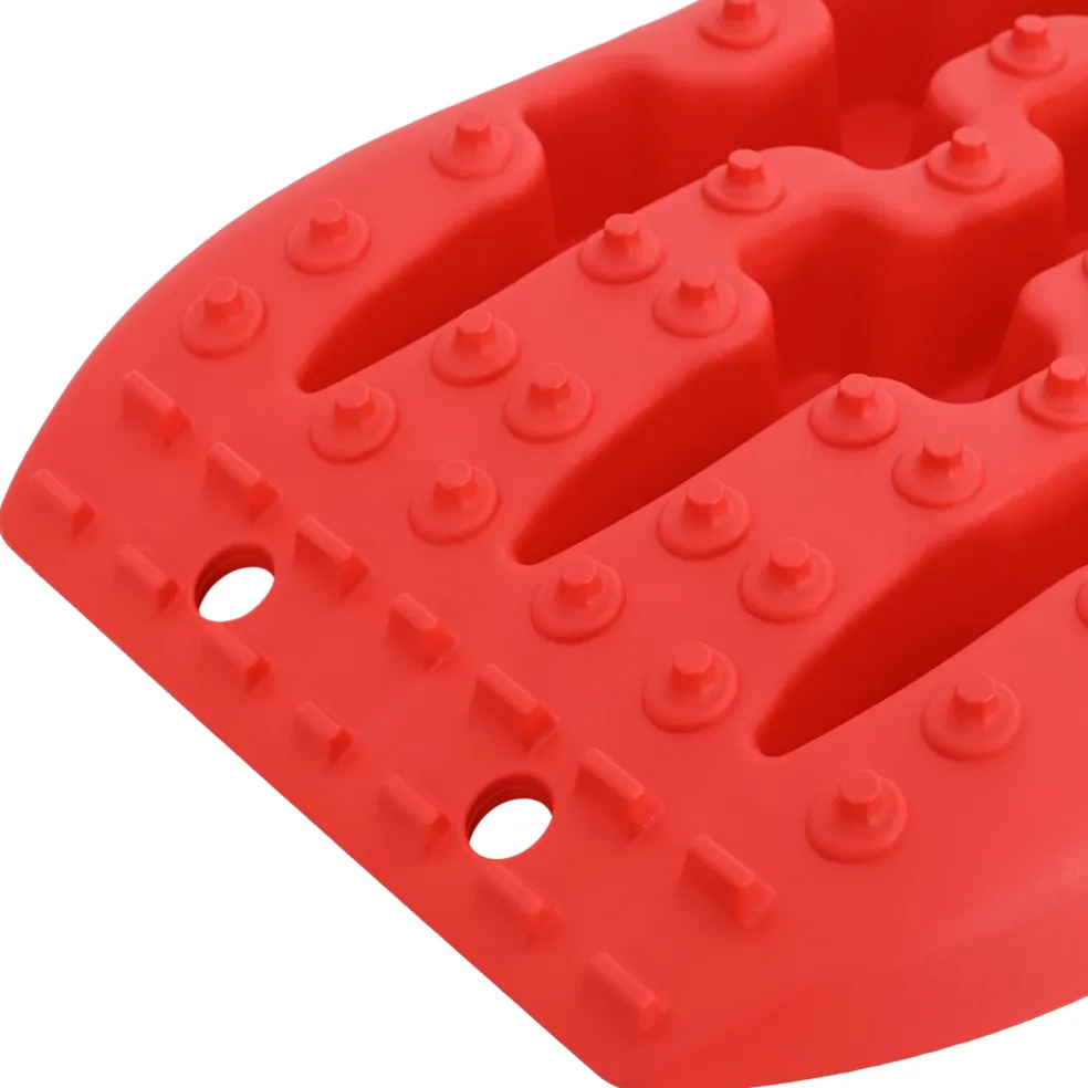 vidaXL Gripplaat 2 st Rood 106 x 30,5 x 7 cm Versterkt nylon