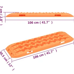 vidaXL Gripplaten 2 st 106x30,5x7 cm nylon oranje