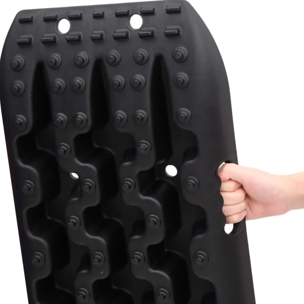 vidaXL Gripplaten 2 st 106x30,5x7 cm nylon zwart