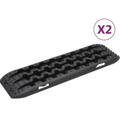 vidaXL Gripplaten 2 st 106x30,5x7 cm nylon zwart