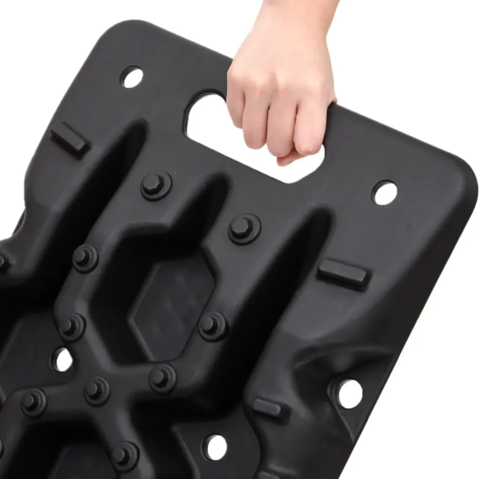 vidaXL Gripplaten 2 st 107x31x7 cm nylon zwart