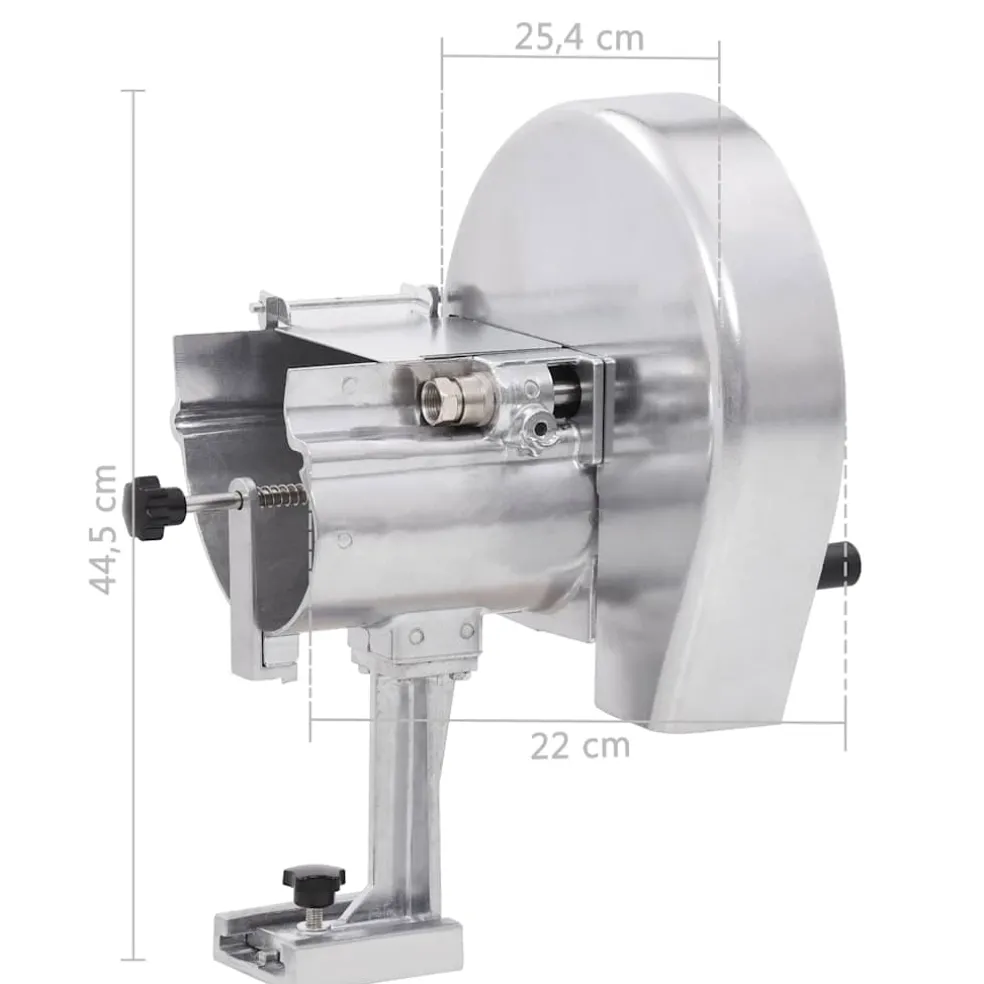 vidaXL Groentesnijder handmatig 22x44,5 cm aluminium zilverkleurig