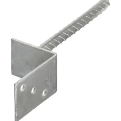 vidaXL Grondankers 6 st 8x6x30 cm gegalvaniseerd staal zilverkleurig