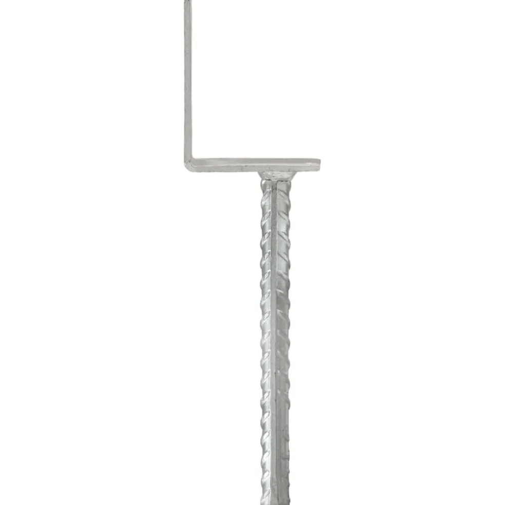 vidaXL Grondankers 6 st 8x6x30 cm gegalvaniseerd staal zilverkleurig