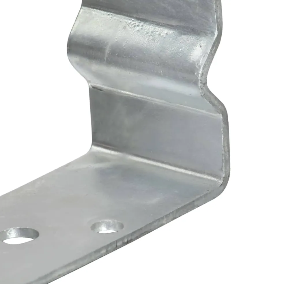 vidaXL Grondankers 6 st 7x6x15 cm gegalvaniseerd staal zilverkleurig