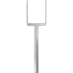 vidaXL Grondankers 6 st 7x6x30 cm gegalvaniseerd staal zilverkleurig
