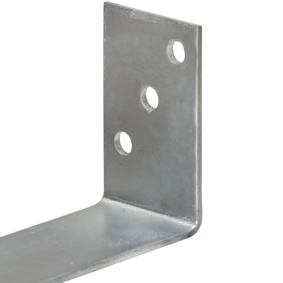 vidaXL Grondankers 6 st 7x6x30 cm gegalvaniseerd staal zilverkleurig
