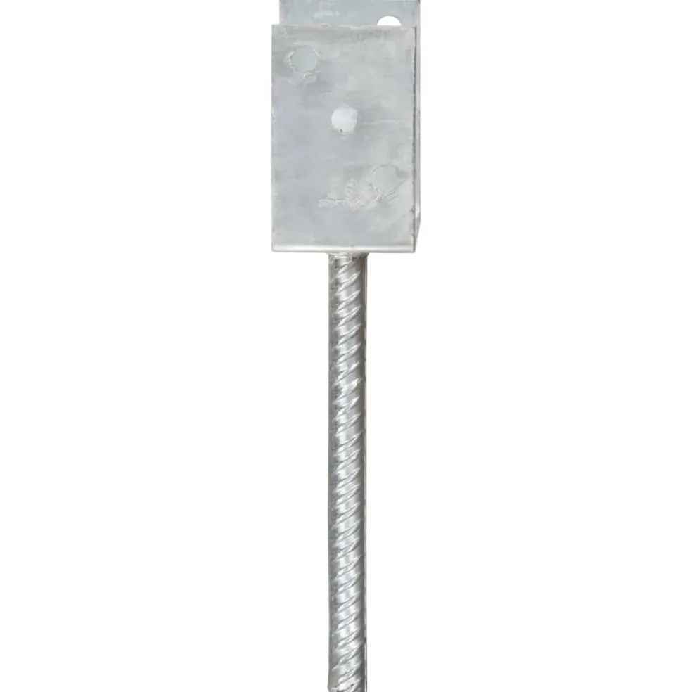 vidaXL Grondankers 6 st 7x6x30 cm gegalvaniseerd staal zilverkleurig