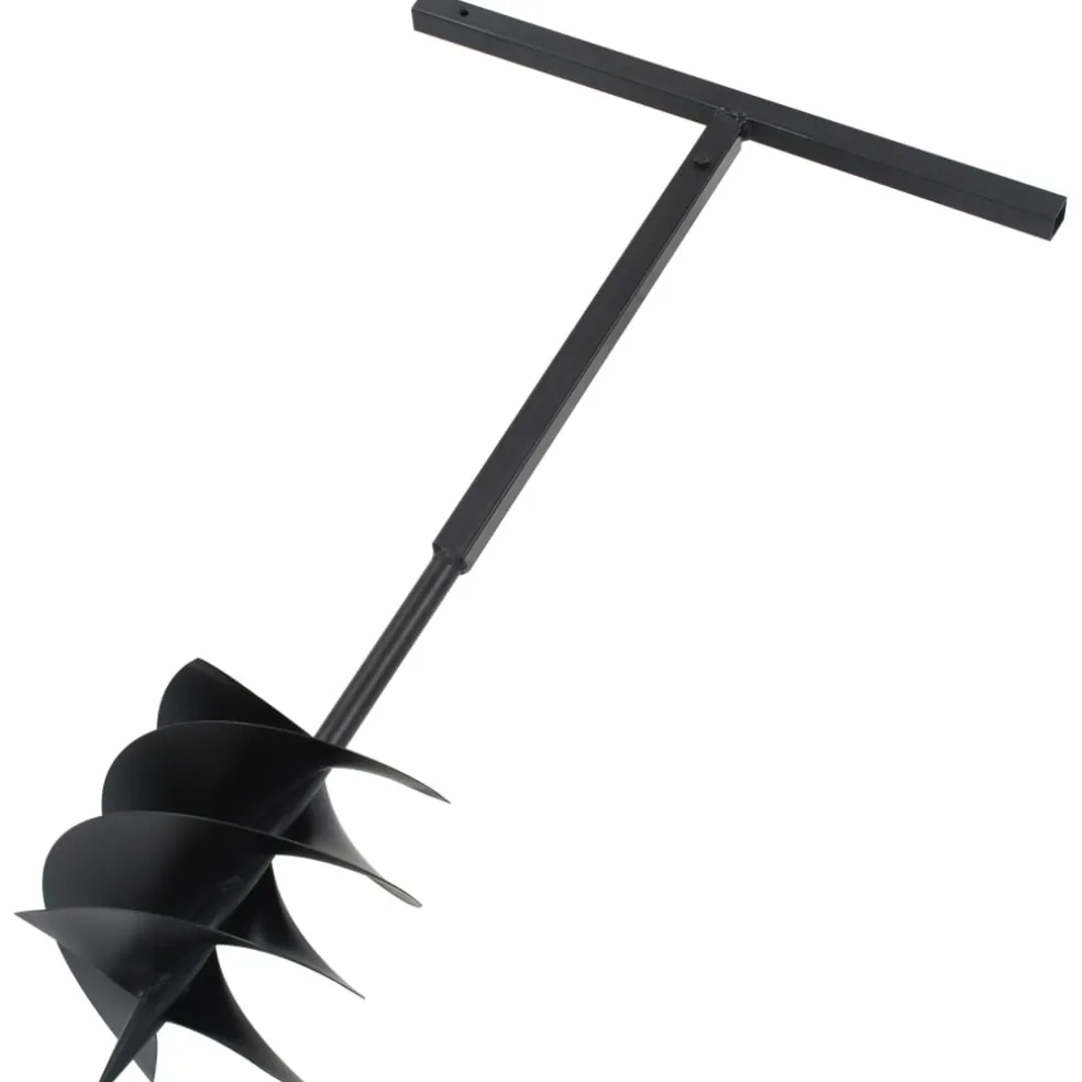 vidaXL Grondboor met handvat 250 mm met verlengbuis 8 m staal
