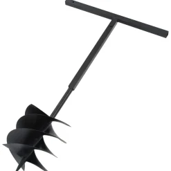 vidaXL Grondboor met handvat 250 mm met verlengbuis 4 m staal