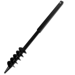 vidaXL Grondboor met handvat en schroefkop (dubbele schroef) 80 mm (zwart)