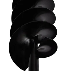 vidaXL Grondboor met handvat en schroefkop (dubbele schroef) 80 mm (zwart)