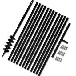 vidaXL Grondboor 100 mm met 13 m verlengstuk Staal