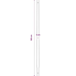vidaXL Grondboor 100 mm met 13 m verlengstuk Staal