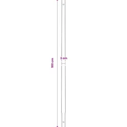 vidaXL Grondboor 100 mm met 5 m verlengstuk Staal