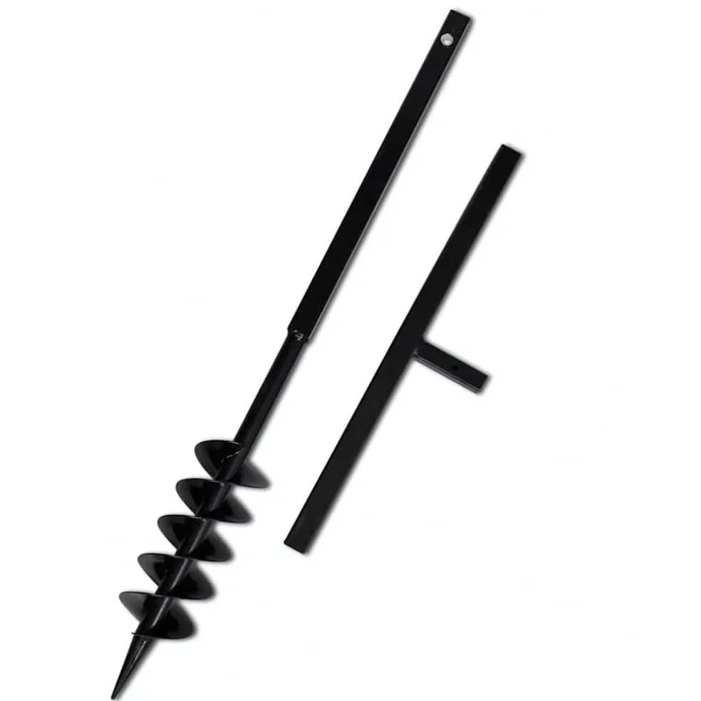 vidaXL Grondboor 100 mm met 9 m verlengstuk Staal