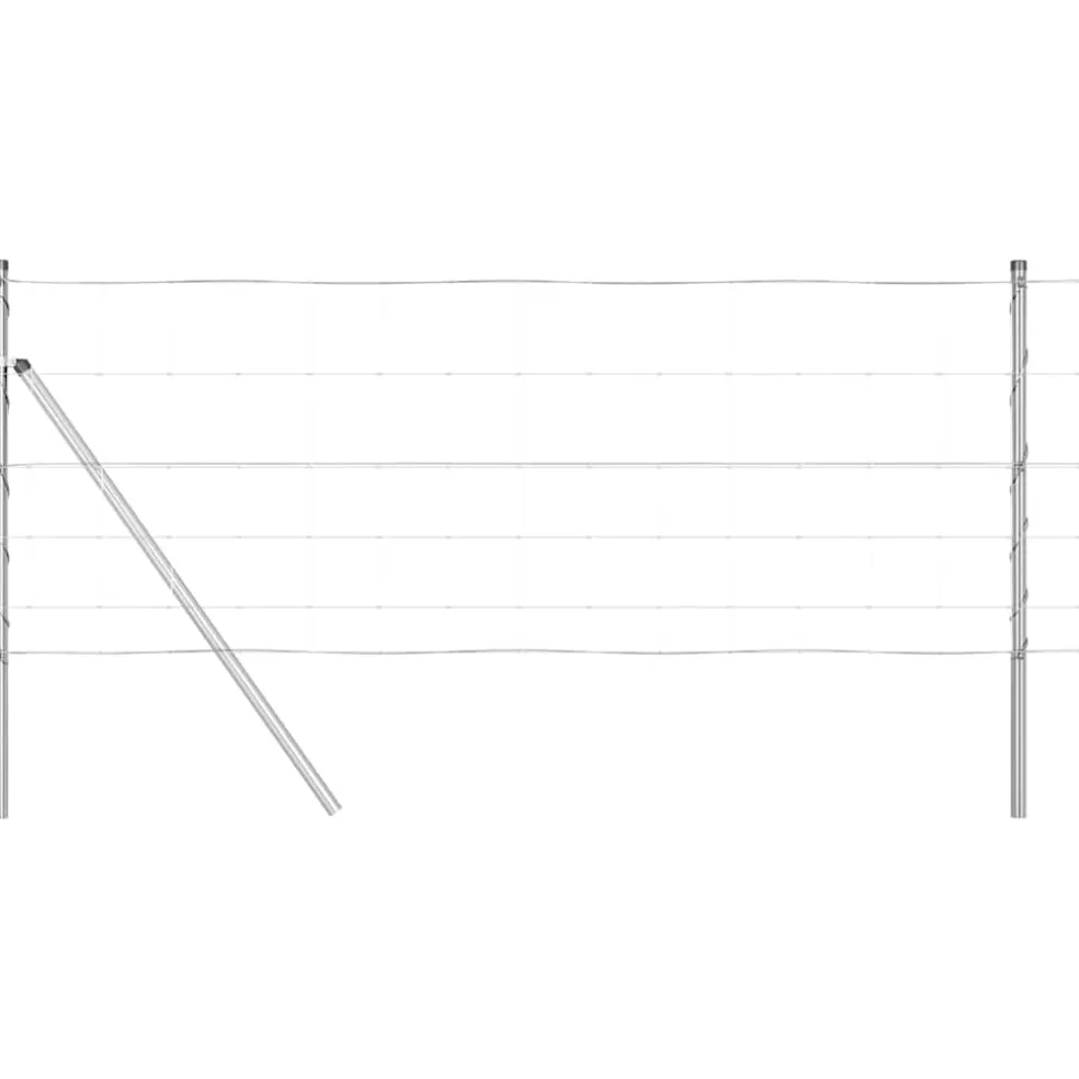vidaXL Grond Fix Gelast Draadhek 25 x 0,8 m Gegalvaniseerd staal Mesh