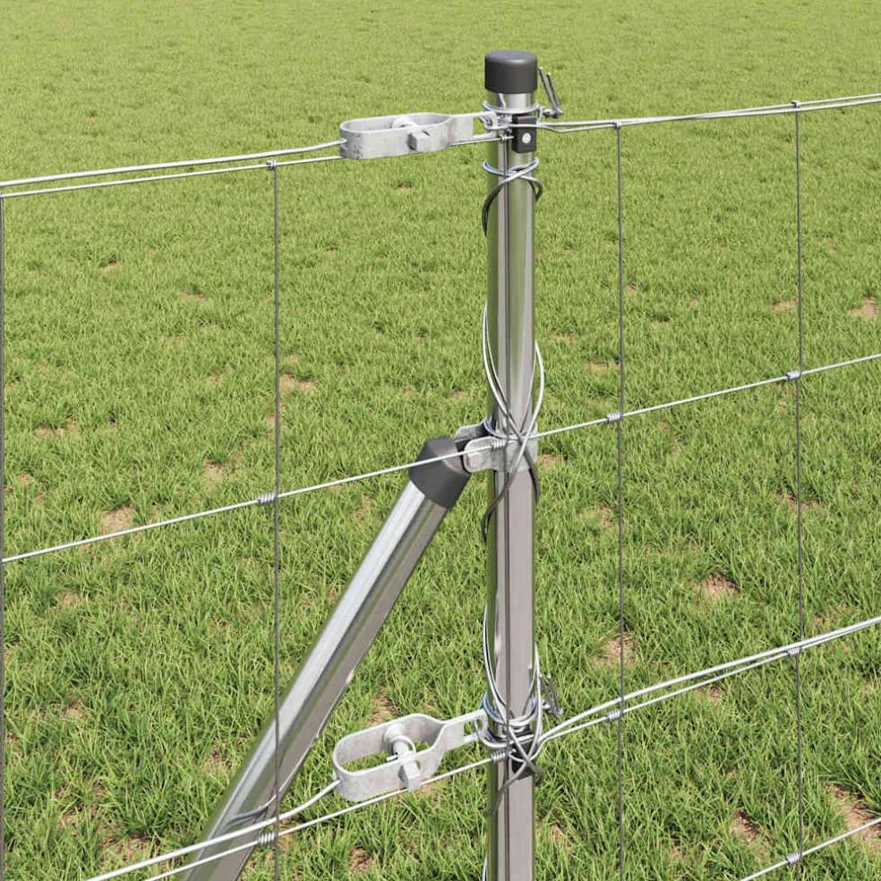 vidaXL Grond Fix Gelast Draadhek 25 x 0,8 m Gegalvaniseerd staal Mesh