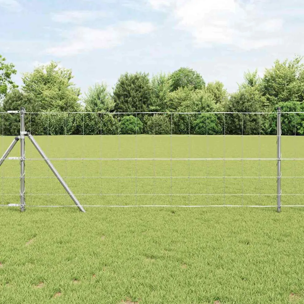 vidaXL Grond Fix Gelast Draadhek 25 x 0,8 m Gegalvaniseerd staal Mesh