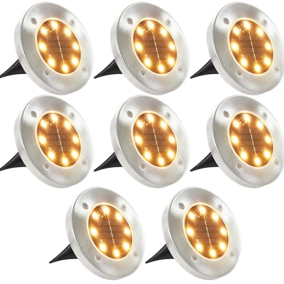vidaXL Grondlampen 8 st solar LED warmwit