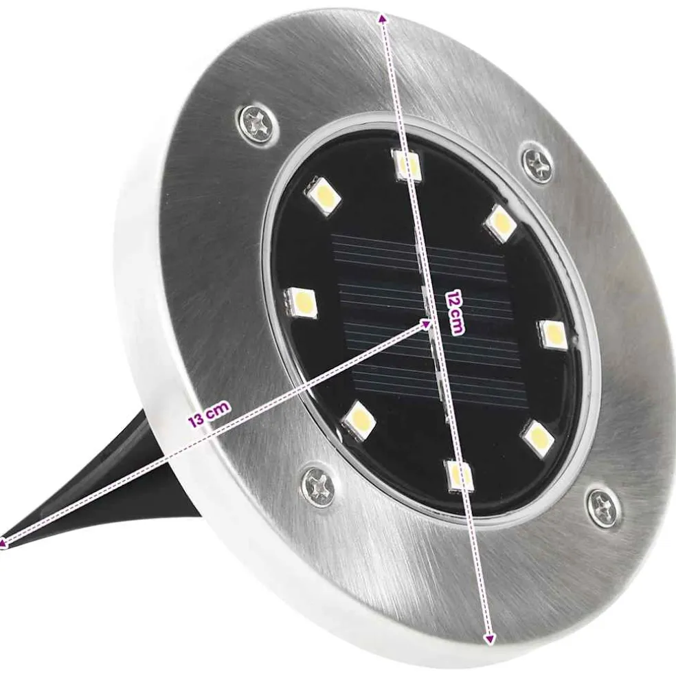 vidaXL Grondlampen 8 st solar LED warmwit