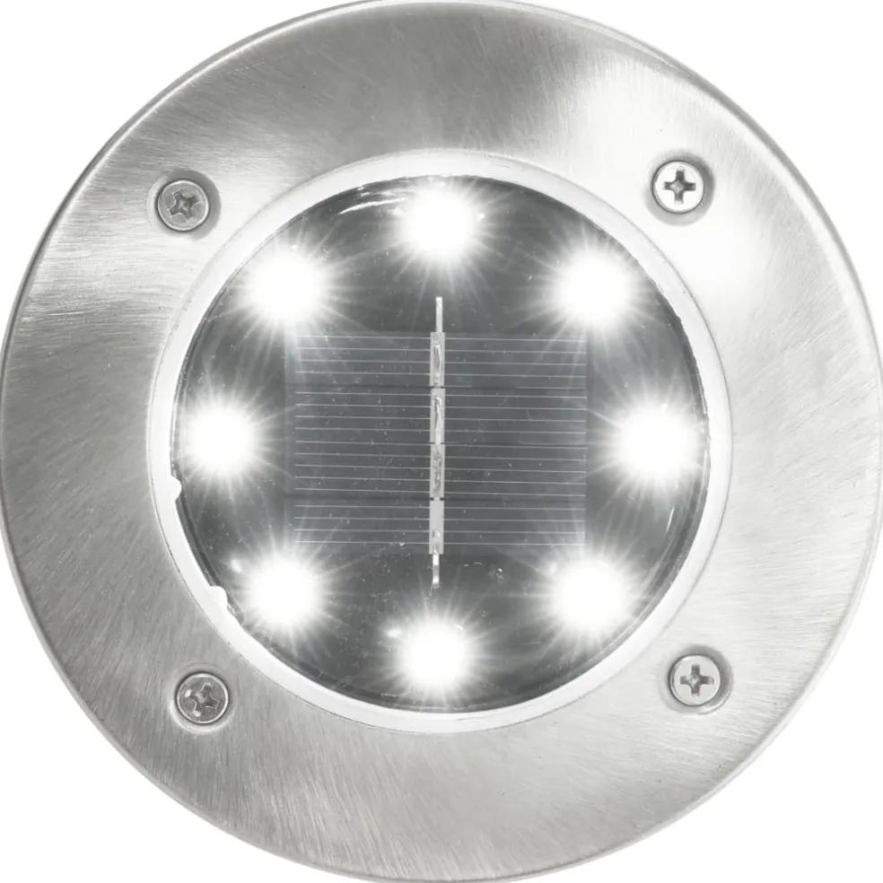 vidaXL Grondlampen 8 st solar LED wit