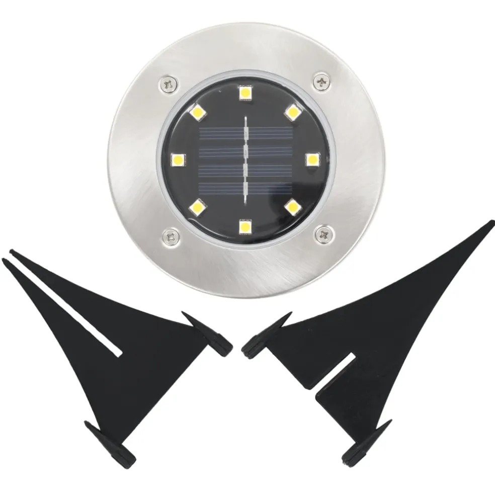 vidaXL Grondlampen 8 st solar LED wit