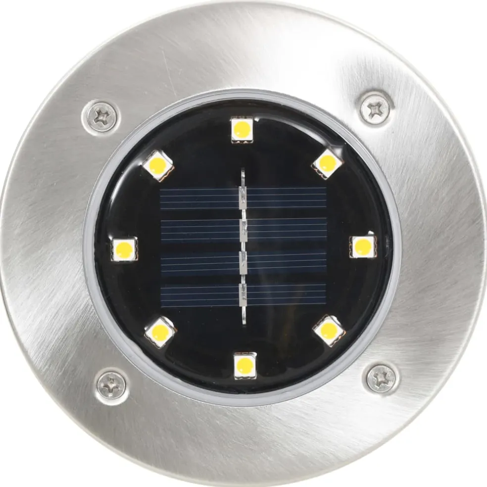 vidaXL Grondlampen 8 st solar LED wit