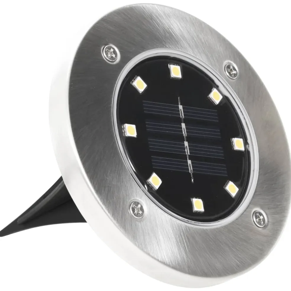 vidaXL Grondlampen 8 st solar LED wit