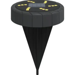 vidaXL Grondlampen 4 st solar met grondpennen warmwit
