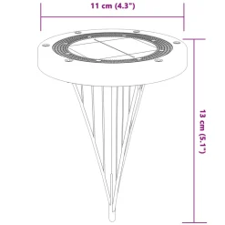 vidaXL Grondlampen 4 st solar met grondpennen warmwit