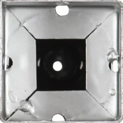 vidaXL Grondpinnen 2 st 7x7x56 cm gegalvaniseerd staal zilverkleurig