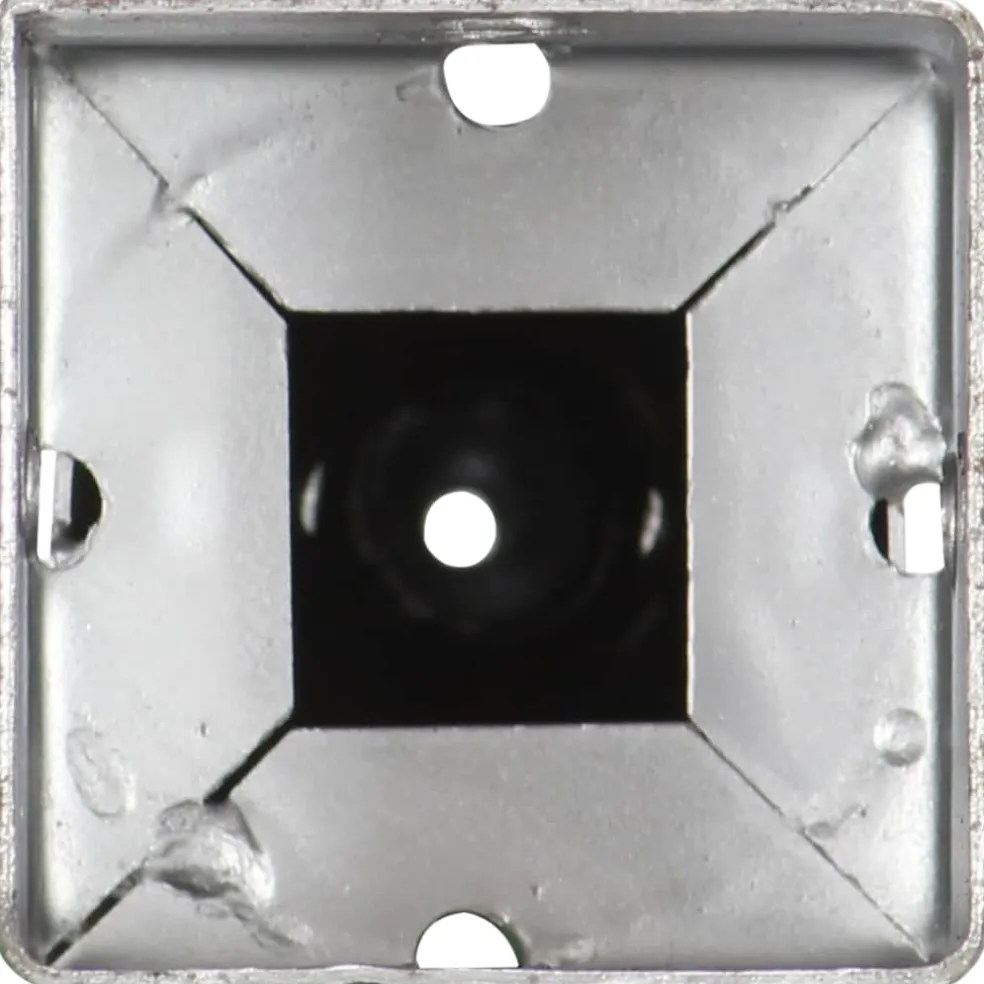 vidaXL Grondpinnen 2 st 7x7x56 cm gegalvaniseerd staal zilverkleurig