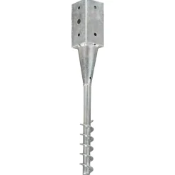 vidaXL Grondpinnen 2 st 7x7x56 cm gegalvaniseerd staal zilverkleurig