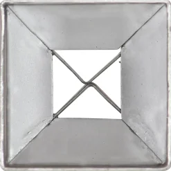 vidaXL Grondpinnen 6 st 7x7x75 cm gegalvaniseerd staal zilverkleurig